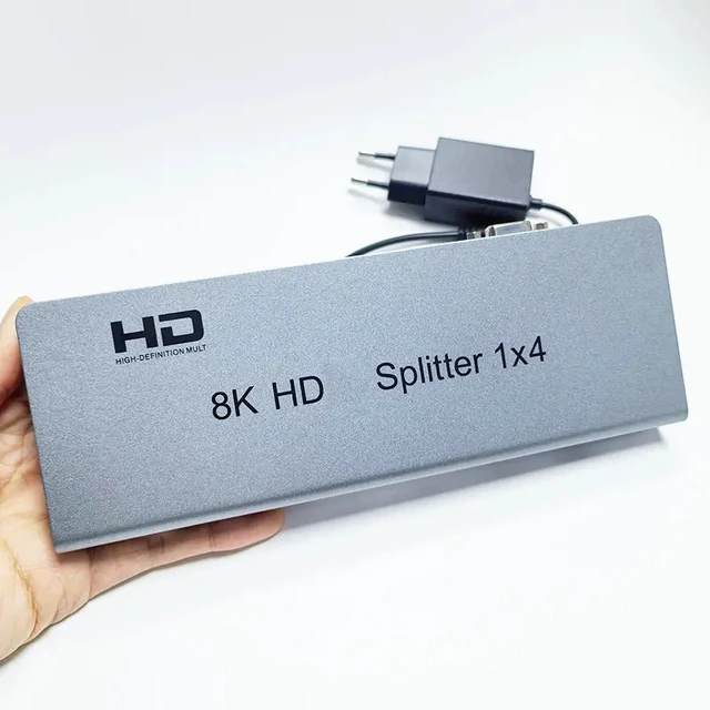 Alt view image 2 of 5 - 8K 1X4,8K 60Hz 1x8 Splitter for HDMI 1 in 8 Out 1x4 Audio Video Distributor Converter 3D for PS4 Camera Laptop PC To TV Monitor