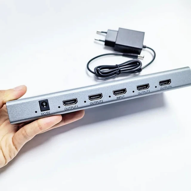 Alt view image 3 of 5 - 8K 1X4,8K 60Hz 1x8 Splitter for HDMI 1 in 8 Out 1x4 Audio Video Distributor Converter 3D for PS4 Camera Laptop PC To TV Monitor
