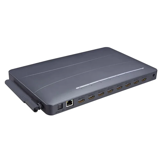 Alt view image 4 of 5 - US Plug,4K 8 Way HD Media Video Player for HDMI TV Multimedia Hard Drive Player Android 4.4 MultiMedia TV Box for TV Projector
