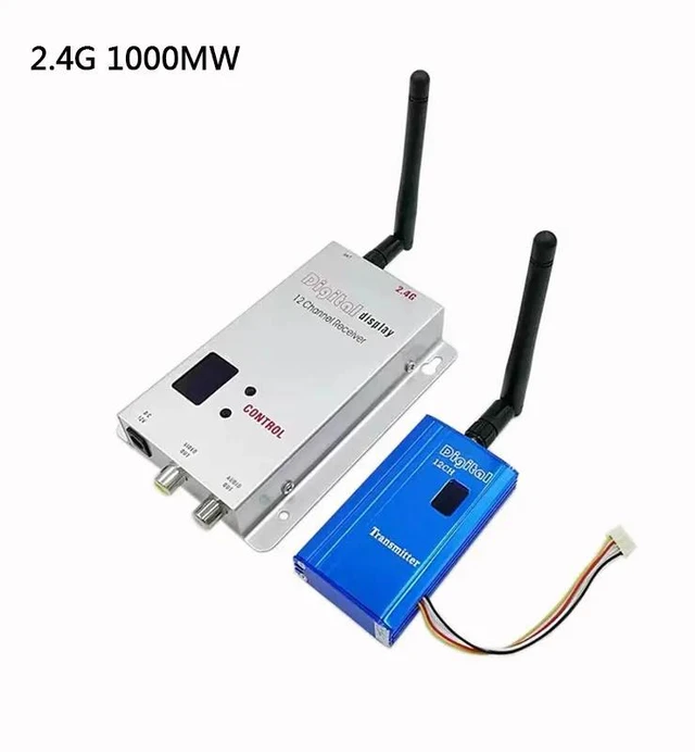 Main image of ,2.4G 1000MW 1W Wireless Video Transmitter and Receiver Kit UAV 12 Channels Video Image Sender