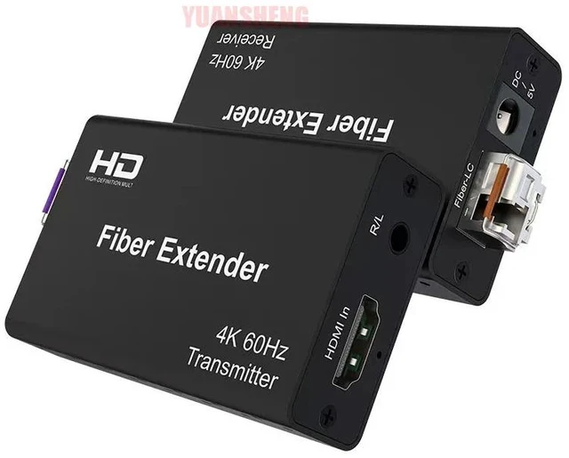 Main image of 4K 30hz,4K@60Hz 20Km Fiber Extender for HDMI over LC Fiber Optic Cable 4:4:4 Fiber Video Transceiver with Audio Extender HDCP2.2 HDR10
