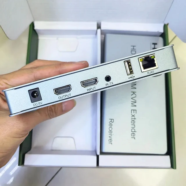 Alt view image 3 of 5 - US Plug,4K 60Hz 2.0 KVM 60M USB Extension Over Ethernet CAT5e/6 1080P Extender for HDMI with USB Support Mouse Keyboard