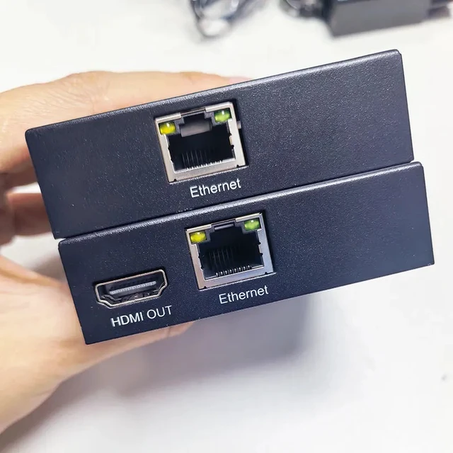 Alt view image 3 of 5 - UK Plug,H.264 150M HDMI IP Extender Via RJ45 Ethernet Network Cat5e/ 6 Cable Via Switch 1 Transmitter To Multi Receiver for PS4 Laptop T