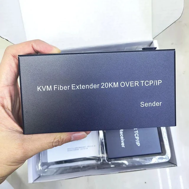 Main image of 1 set,20Km KVM Fiber Optic USB Extender Video Transmitter Receiver Over SC Fiber Cable for HDMI Switch For Mouse Keyboard PC