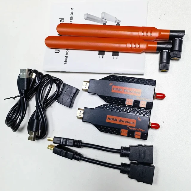 Alt view image 5 of 5 - 1TX and 3RXS,150m 1080P Wireless HDMI-compatible Extender Video Transmitter and Receiver Multi Screen Share Display for Camera Laptop PC
