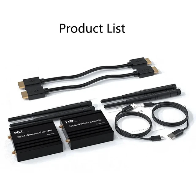 Alt view image 5 of 5 - 1TX and 4RXS,200M Wireless Extender for HDMI Transmitter 1080P Video Extender support 1 TX to 2/3/4 RX Display for NVR Laptop PC