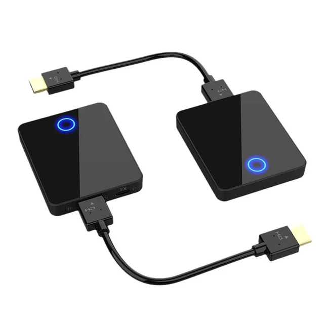 Alt view image 3 of 5 - 1TX and 1RX,Wireless Extender for HDMI Video Transmitter Receiver 30m for PS4 DVD Camera Laptop PC Game Meeting Live Streaming to TV