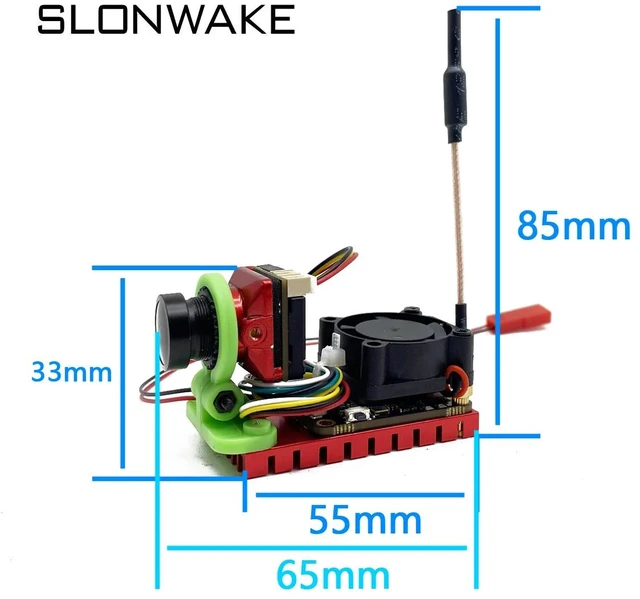 Main image of 1W VTX Camera,New mini 5.8G 48CH VTX 1000mW adjustable VTX Transmitter Camera CMOS 1500TVL B19 need 2-4S Power use for FPV RC Playing Parts