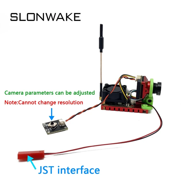 Alt view image 2 of 5 - 1W VTX Camera,New mini 5.8G 48CH VTX 1000mW adjustable VTX Transmitter Camera CMOS 1500TVL B19 need 2-4S Power use for FPV RC Playing Parts