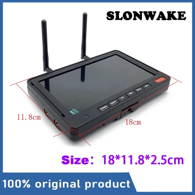 Alt view image 4 of 5 - DVR Monitor,RXCD1 5.8G 56CH 7" FPV LCD Color 1024*600px FPV Monitor Video Screen With DVR Build-in 3.7V 4000mah Battery For FPV Multicopte