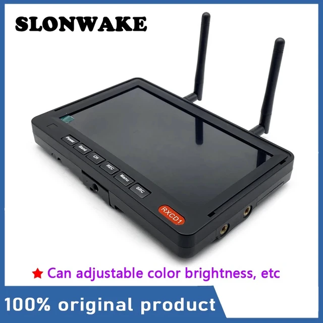Alt view image 5 of 5 - DVR Monitor,RXCD1 5.8G 56CH 7" FPV LCD Color 1024*600px FPV Monitor Video Screen With DVR Build-in 3.7V 4000mah Battery For FPV Multicopte