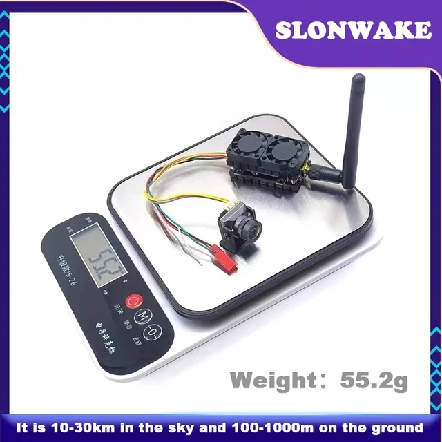 Alt view image 4 of 5 - VTX Camera,Long range 5.8G 48CH 5.5W adjustable transmitter and B19 Pro straight 1500TVL fpv camera with 4.3 inch IPS monitor for RC Part