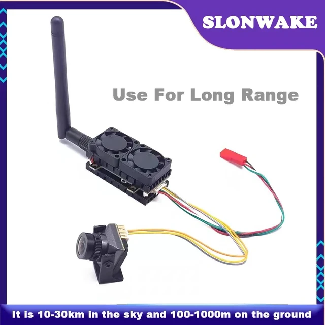 Alt view image 2 of 5 - VTX Camera,Long range 5.8G 48CH 5.5W adjustable transmitter and B19 Pro straight 1500TVL fpv camera with 4.3 inch IPS monitor for RC Part