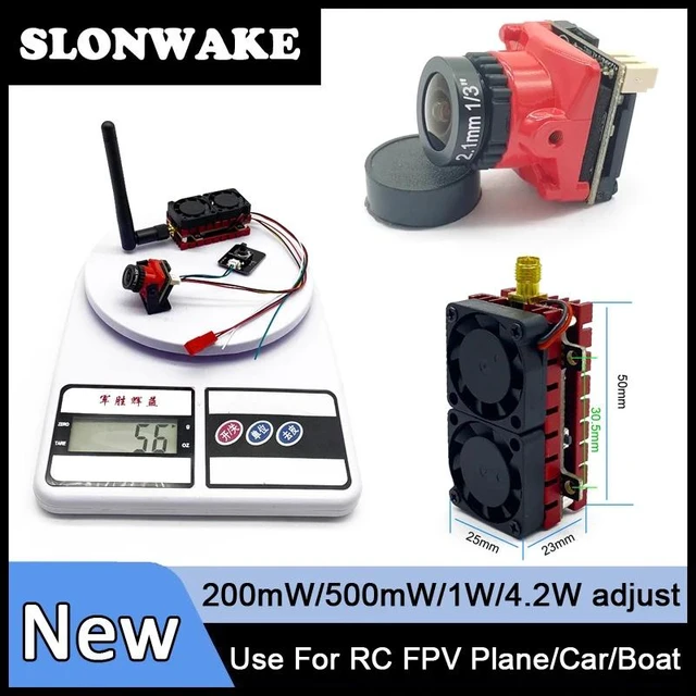 Main image of fpv suit,SLONWAKE 5.8G 48CH 4.2W VTX Transmitter with 1200TVL fpv camera and VR009 FPV Goggles 3 inch 480*320px Video Headset HD Glasses