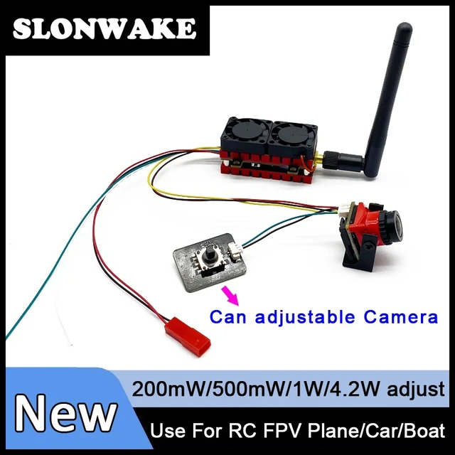 Alt view image 2 of 5 - fpv suit,SLONWAKE 5.8G 48CH 4.2W VTX Transmitter with 1200TVL fpv camera and VR009 FPV Goggles 3 inch 480*320px Video Headset HD Glasses
