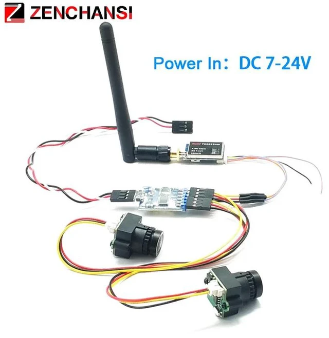 Main image of FPV set and monitor,5.8G 48CH 4.3 Inch FPV Monitor 480*272px and 3 channel Dual Video camera FPV 5.8G 600mW Video Transmitter for RC Car RC plane