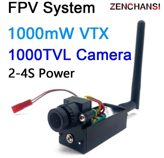 Main image of VTX Camera,Ready to use 5.8G 48CH FPV VR Goggles Monitor 480p with 1000mW VTX Transmitter and CMOS 1000TVL FPV Camera for RC Playing Part