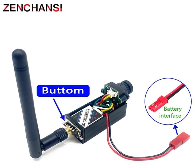 Alt view image 2 of 5 - VTX Camera,5.8G 48CH 100/200/400/1000mW Adjustable VTX Transmitter and CMOS 1000TVL FPV Camera with largest Heat Sink for RC Plane RC Boat