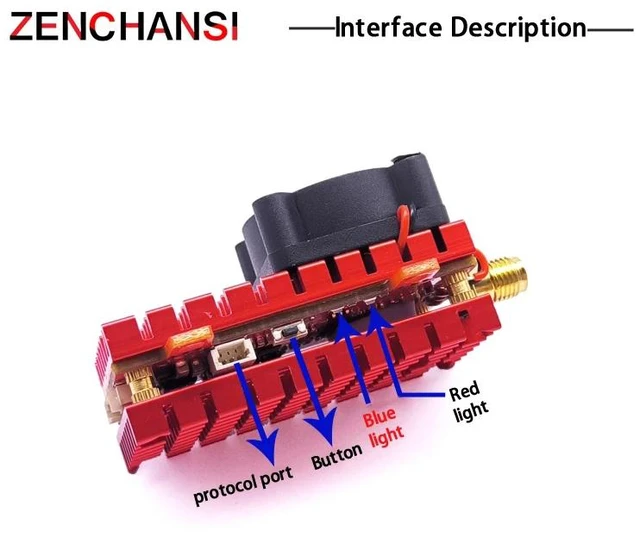 Alt view image 3 of 5 - fpv transmitter,Over 20Km Range 5.8Ghz 2W FPV Wireless Transmitter Video AV Audio Sender Built-in Microphone Heat Sink use for long distance