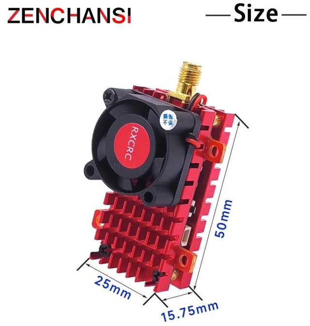 Alt view image 5 of 5 - fpv transmitter,Over 20Km Range 5.8Ghz 2W FPV Wireless Transmitter Video AV Audio Sender Built-in Microphone Heat Sink use for long distance