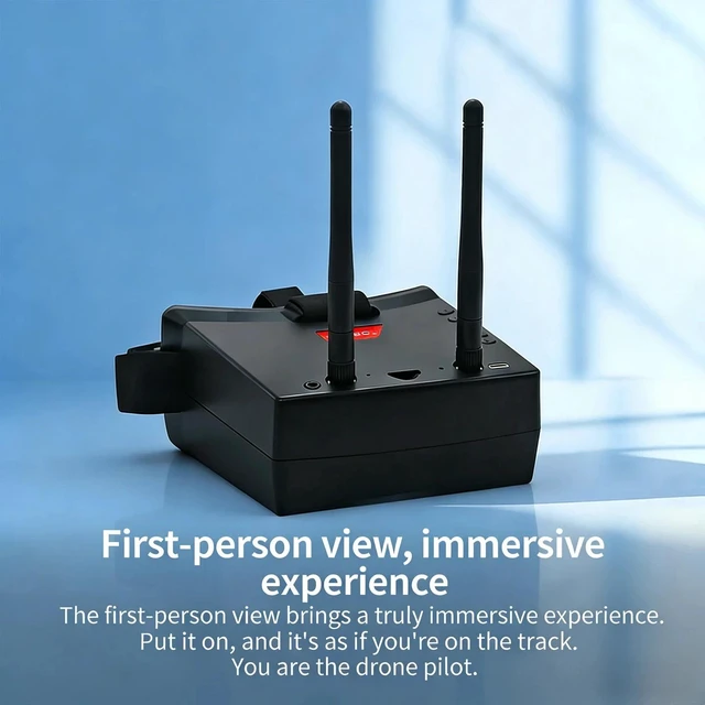 Alt view image 4 of 5 - FPV Goggles,SLONWAKE FPV Goggles 3 Inch 5.8G 56CH Analog Version HD Glasses Video Headset Dual Antenna with DVR Module Ultra-Low Latency