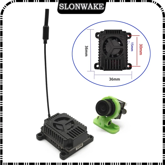 Alt view image 3 of 5 - transmitter camera,Over 20km Long Range 5.8G analog 48CH 4W adjustable Wireless AV VTX Transmitter and 2.4mm Lens CMOS 1000TVL fpv camera for RC