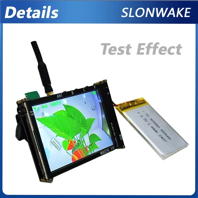 Alt view image 4 of 5 - fpv suit,SLONWAKE Long Range 5W 5.8G 48CH FPV VTX Transmitter and B19 1500TVL Camera 2.1mm lens with 2.4 inch fpv mini monitor for Analog