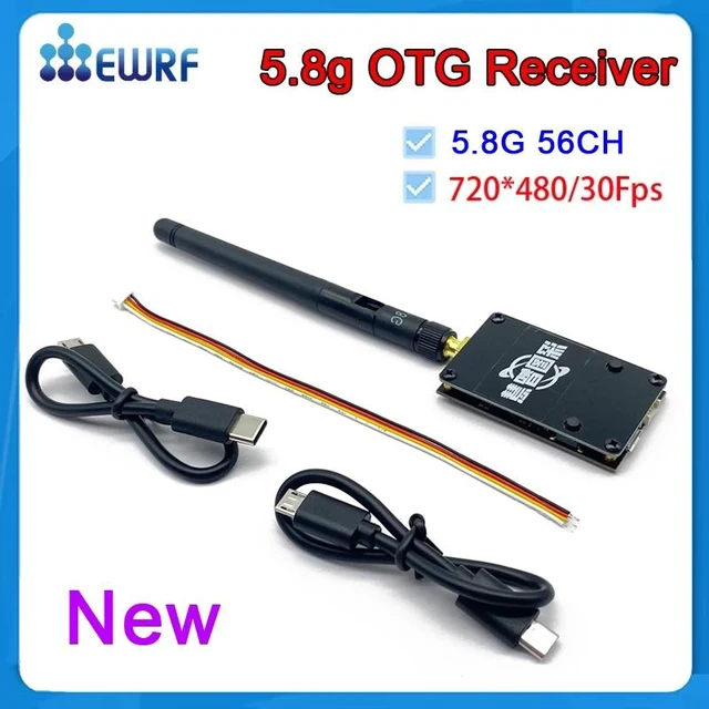 Alt view image 3 of 5 - suit 2,5.8G 48CH 600mw fpv VTX Transmitter and CMOS 1200TVL fpv Camera with 5.8G FPV UVC Receiver Video Downlink OTG VR Android Phone