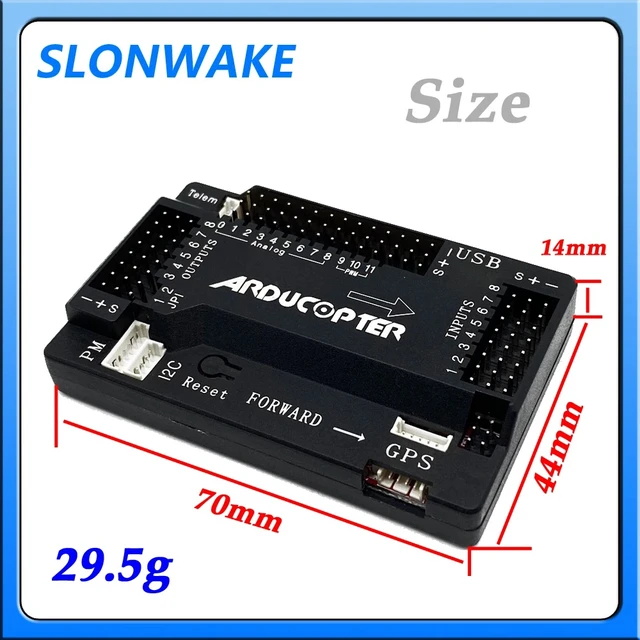 Alt view image 5 of 5 - NoCompass Horizontal,New APM2.8 APM 2.8 Multicopter Flight Controller 2.5 2.6 Upgraded no Compass version Straight pin with Case for RC Quadcopter