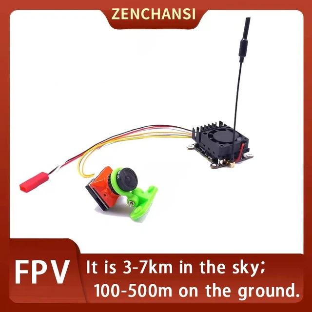 Alt view image 4 of 5 - fpv suit,RXC FPV Suit 2W Video Transmitter B19 1500TVL Camera and 3inch Receiver Goggles with DVR use for RC Long Range Fixed-wing Drones