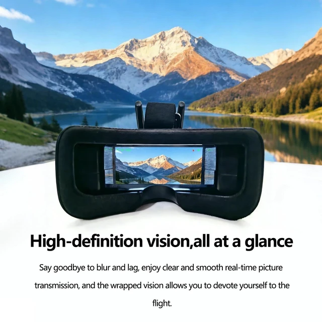 Alt view image 5 of 5 - fpv suit,5.8G 48CH FPV VR Goggles Monitor 480p build in DVR and 200mW FPV VTX Transmitter Camera AIO 120° support OSD use for RC Parts