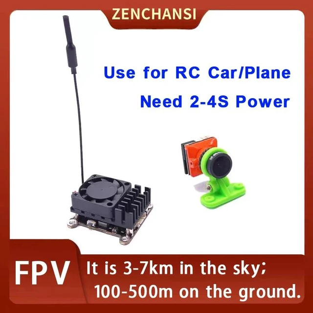 Main image of fpv suit,RXC FPV Suit 2W Video Transmitter B19 1500TVL Camera and 3inch Receiver Goggles with DVR use for RC Long Range Fixed-wing Drones
