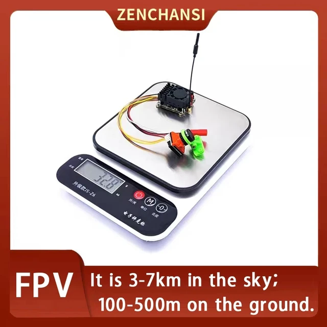 Alt view image 5 of 5 - fpv suit,RXC FPV Suit 2W Video Transmitter B19 1500TVL Camera and 3inch Receiver Goggles with DVR use for RC Long Range Fixed-wing Drones