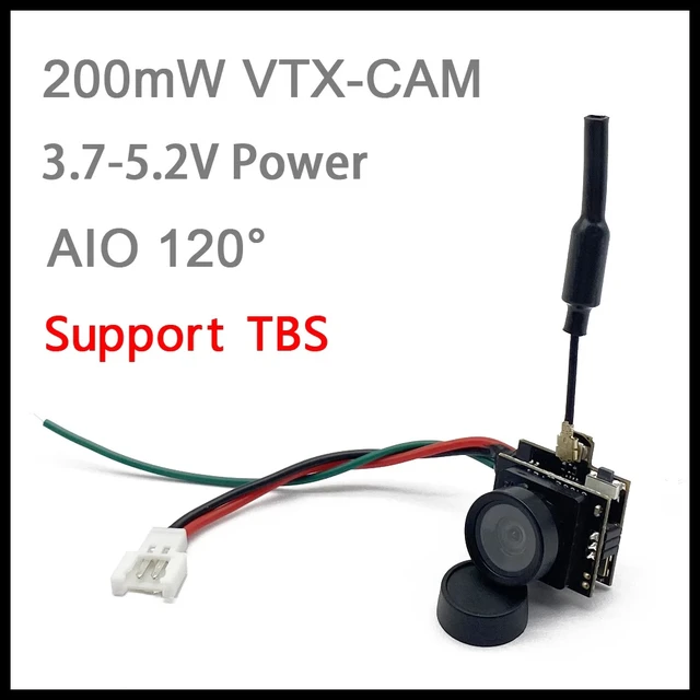 Alt view image 2 of 5 - fpv suit,5.8G 48CH FPV VR Goggles Monitor 480p build in DVR and 200mW FPV VTX Transmitter Camera AIO 120° support OSD use for RC Parts