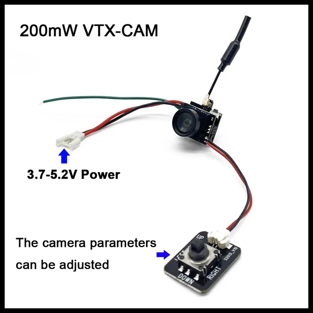 Alt view image 3 of 5 - fpv suit,5.8G 48CH FPV VR Goggles Monitor 480p build in DVR and 200mW FPV VTX Transmitter Camera AIO 120° support OSD use for RC Parts