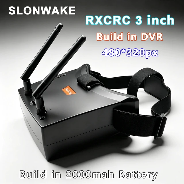 Alt view image 4 of 5 - fpv suit,5.8G 48CH FPV VR Goggles Monitor 480p build in DVR and 200mW FPV VTX Transmitter Camera AIO 120° support OSD use for RC Parts