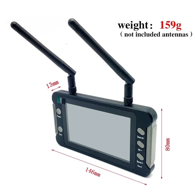 Alt view image 4 of 5 - fpv suit,5.8G FPV Monitor 800*480 with DVR 40CH and Long Range 5.8G 2W FPV Wireless VTX Transmitter + 1.4mm CMOS 700TVL Camera for RC