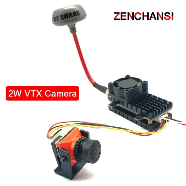 Alt view image 3 of 5 - fpv suit,Long Range 5.8Ghz 2W FPV VTX Transmitter+CMOS 1500TVL B19 Mini FPV Camera 2.1mm with 5.8G 48CH Dual Antennas FPV Goggles Monitor