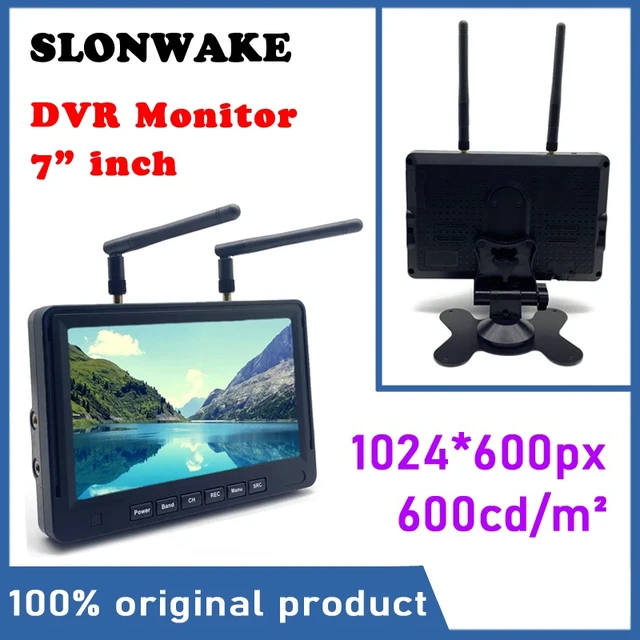 Alt view image 3 of 5 - fpv suit,5.8G 56CH 7 Inch LCD Screen Monitor 1024*600 with DVR and TS5823 Pro 600mW AV transmitter+CMOS 700TVL fpv camera use for RC Cars