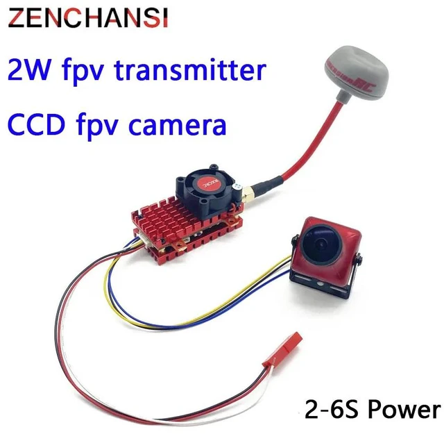 Main image of fpv suit2,Over 20Km Range 5.8Ghz 2W FPV Transmitter and CCD 2000TVL fpv camera with EWRF FPV Receiver Video Downlink OTG Android Phone