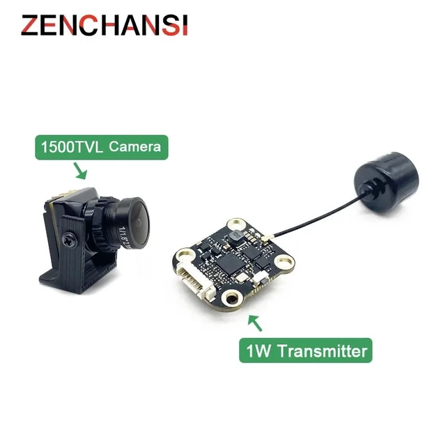 Alt view image 3 of 5 - fpv vtx camera,New suit 5.8G 48CH 1000mW adjustable 5km Wireless AV Transmitter Lancher +CMOS 1500TVL fpv camera for FPV Multicopter Aircraf