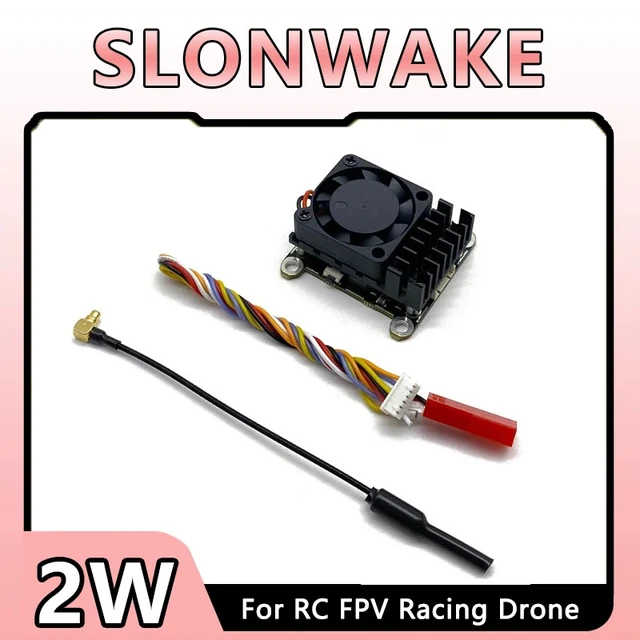 Alt view image 4 of 5 - 2W VTX camera Red,5.8g analog signal fpv 2W VTX adjustable transmitter and CMOS 1200TVL FPV Camera 2.1mm AIO 130° use for RC FPV Monitor RC Plane