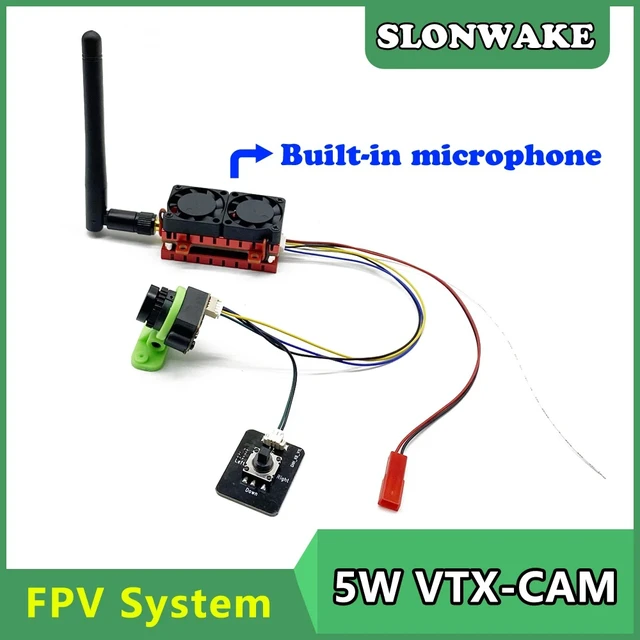 Alt view image 4 of 5 - fpv suit,Long Range 5.8G 48CH 7"inch FPV Monitor Receiver 1024*600px with 5000mW VTX FPV Transmitter and CMOS 1200TVL fpv camera for RC