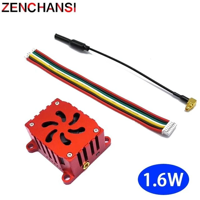 Alt view image 2 of 5 - 1.2W VTX,Long distance 5.8Ghz 1.2W 1.6W 2W FPV Wireless Transmitter 48CH With heat sink and fan Video AV Audio Sender for RC Plane