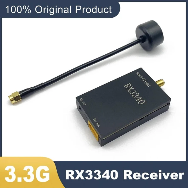 Alt view image 5 of 5 - 3.3G Receiver,RockFlight 3.3G 16CH RX3340 VRX FPV wireless image transmission receiver frequency support 3310-3495MHz/automatic channel search