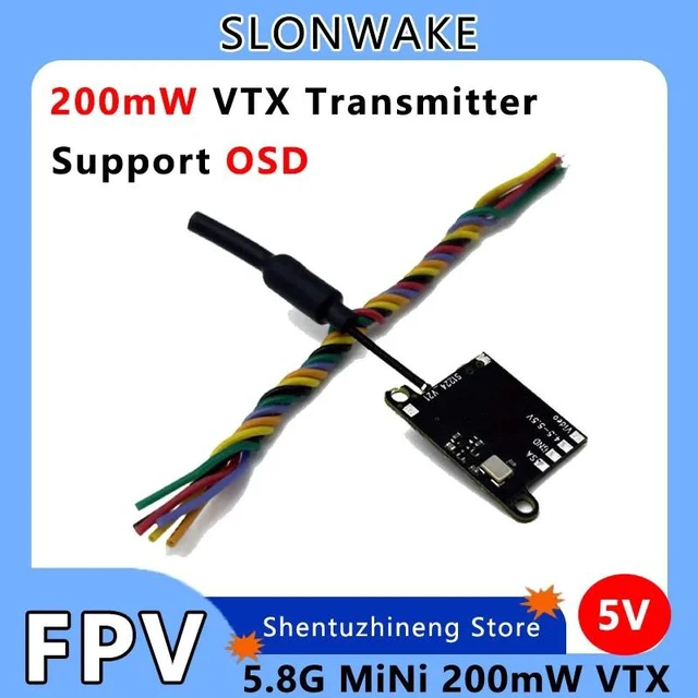 Main image of 5pcs VTX,SLONWAKE 20mm 5.8G 48CH PitMode 5V/1A 25mW 100mW 200mW Adjustable VTX Video Transmitter support tbs for FPV Racing Micro Drones