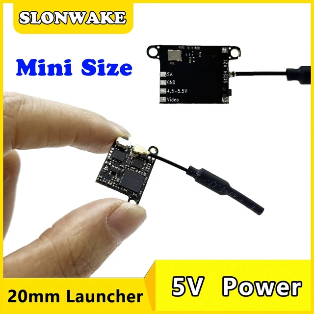 Alt view image 6 of 6 - VTX Camera 2,SLONWAKE 5.8G 48CH 200mW Adjustable VTX Video Transmitter and mini fpv camera cmos 1200TVL support tbs for Racing Micro Drones