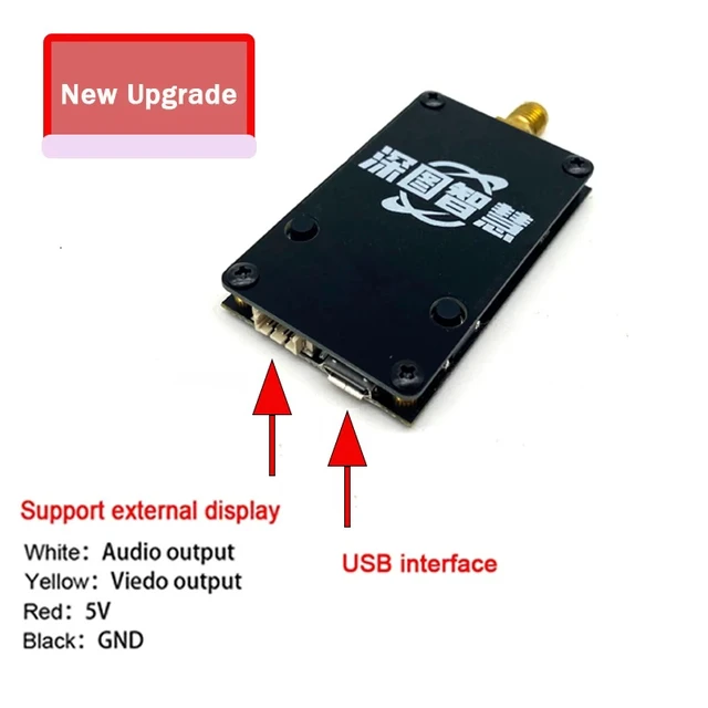 Alt view image 2 of 5 - 600mW and OTG,RXC Receiver UVC Video Downlink OTG VR Android Phone + 5.8G 600mw Transmitter TS5823 Pro and CMOS 1000TVL Camera with heat sink
