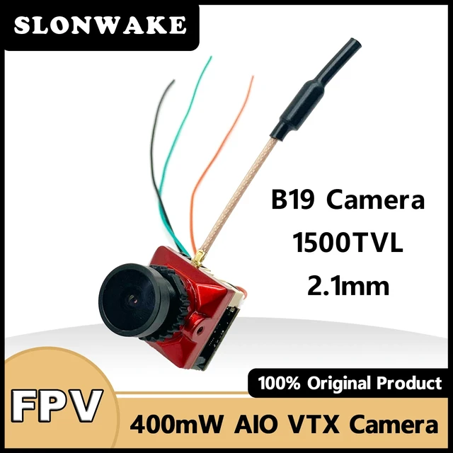 Alt view image 2 of 5 - VTX Camera,New mini 5.8G 48CH VTX 400mW adjustable VTX Transmitter Camera and CMOS 1500TVL B19 need 2-4S Power use for FPV RC Playing Parts