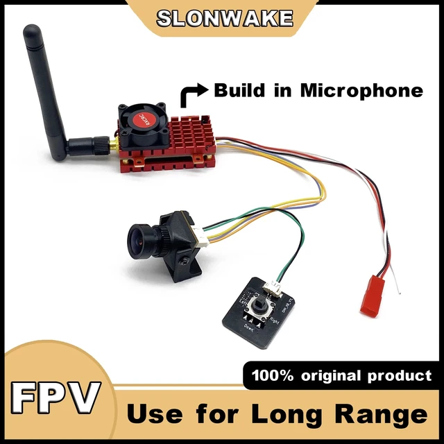 Alt view image 2 of 5 - 2W VTX Camera,SLONWAKE Over 20km 5.8g 2W high-power UAV wireless picture transmission setFixed Wing analog and fpv 1800TVL Night Vision camera